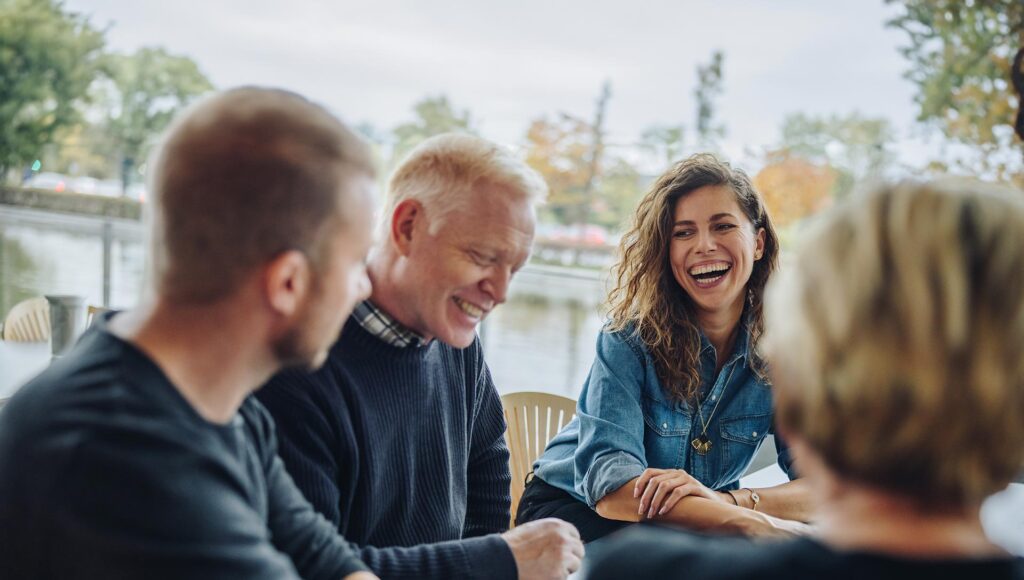 A group of happy business people